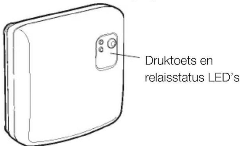 Druktoets en relaisstatus LED's