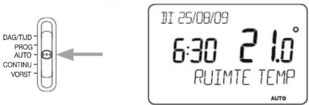DI 25/08/09 6:30 21.0° RUIMTE TEMP AUTO