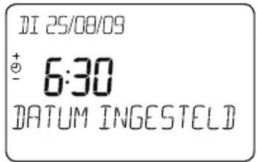 DI 25/08/09 + 6:30 DATUM INGESTELD