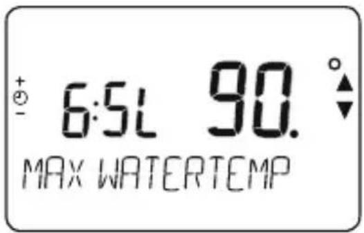 6:5L 90. MAX WATERTEMP