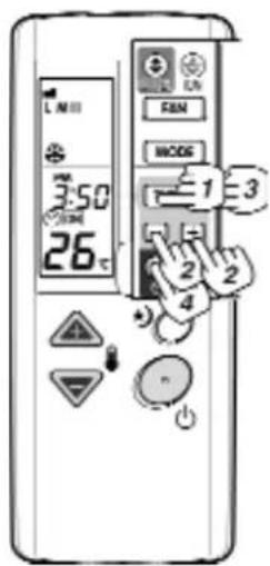 L M 3:50 26°C FAN MODE 1=3 2 4