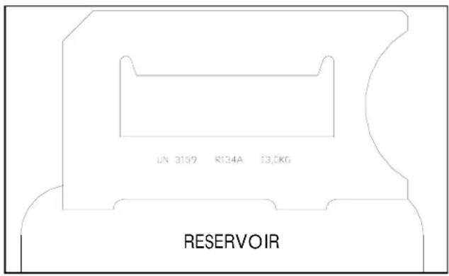 LN 3159 R134A 13,0KG RESERVOIR