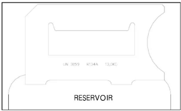 UN 3159 R134A 13,0KG RESERVOIR