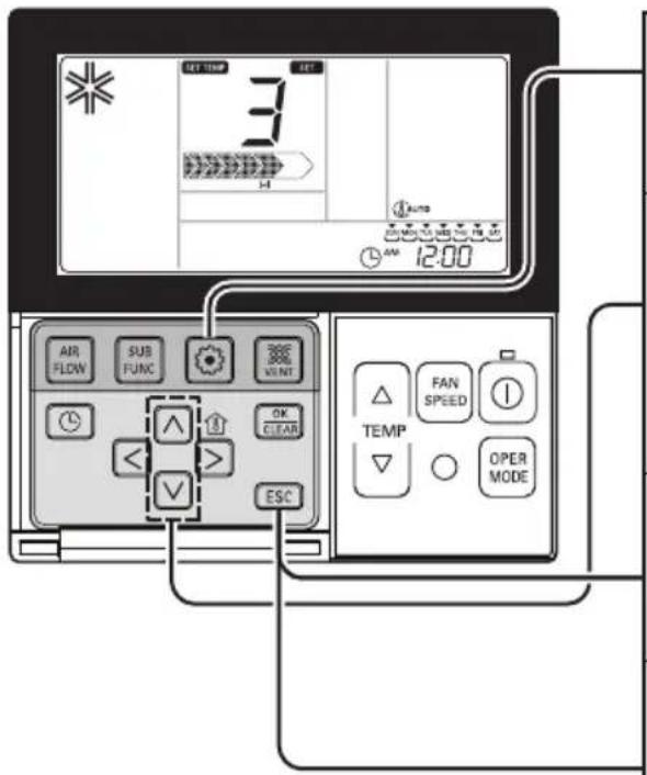 LG UB48H - Functies instellen – temperatuur wijzigen - 1