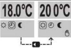 DAIKIN Altherma EHVX08S26CA - Voorbeeld: het programma tijdelijk negeren EN de stand wijzigen naar voorgeprogrammeerde waarde - 3