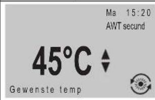 Ma 15:20 AWT secund 45°C Gewenste temp