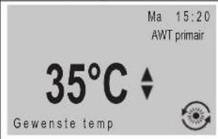 Ma 15:20 AWT primair 35°C Gewenste temp