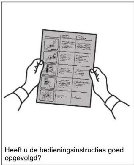 Heeft u de bedieningsinstructies goed opgevolgd?