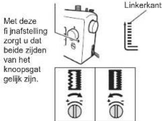 BROTHER LS1417 - Knoopsgaten aanpassen - 2