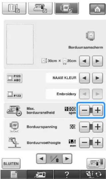 BROTHER Innov-is 1e - Borduursnelheid aanpassen - 7