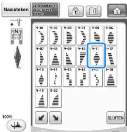 BROTHER Innov-is 1e - Stappatronen maken (alleen bij 7 mm satijnsteekpatronen) - 7