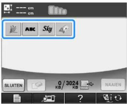 BROTHER Innov-is 1e - Druk op de toets van het patroon dat u wilt ophalen. - 1