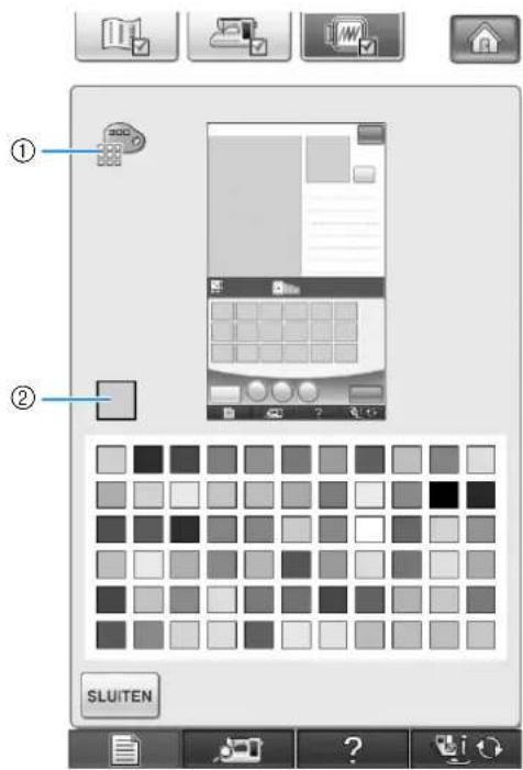 BROTHER Innov-is 1e - Selecteer de achtergrondkleur uit de 66 beschikbare instellingen. - 2