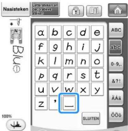 BROTHER Innov-is 1e - Druk op om een spatie in te voeren. - 1
