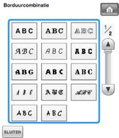 BROTHER Innov-is 1e - Selecteer het lettertype en geef vervolgens de letters op. (Voorbeeld: A B C D) - 1