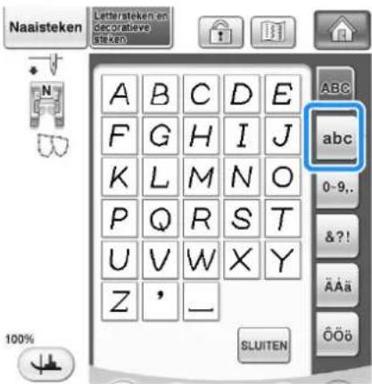 BROTHER Innov-is 1e - Druk op en voer vervolgens "lue" in. - 1
