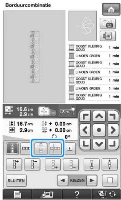 BROTHER Innov-is 1e - Selecteer de richting waarin het patroon wordt geknipt. - 1