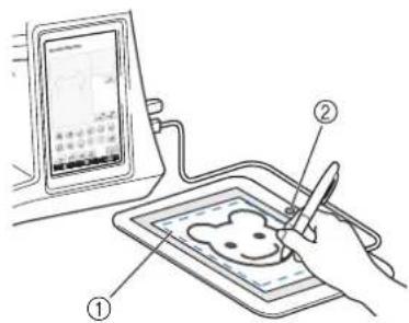 BROTHER Innov-is 1e - ■Werken met het pentablet - 2