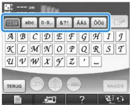 BROTHER Innov-is 1e - Druk op een tab om van selectiescherm te wisselen. - 1