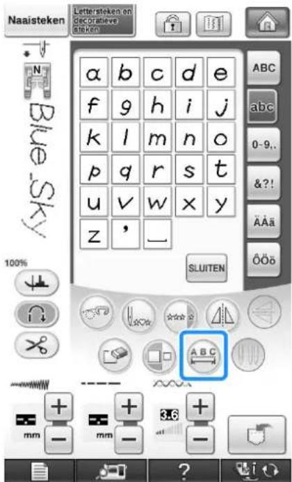 BROTHER Innov-is 1e - ■Spatiering tussen letters wijzigen - 2