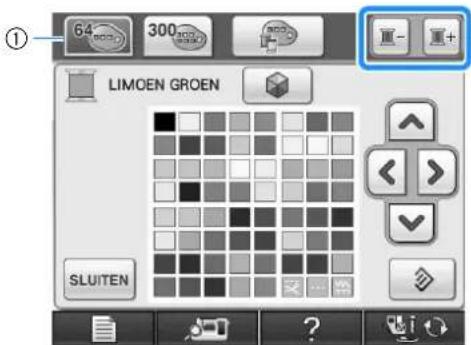 BROTHER Innov-is 1e - Druk op of op om de te wijzigen kleur boven in de naaivolgorde te zetten. - 1