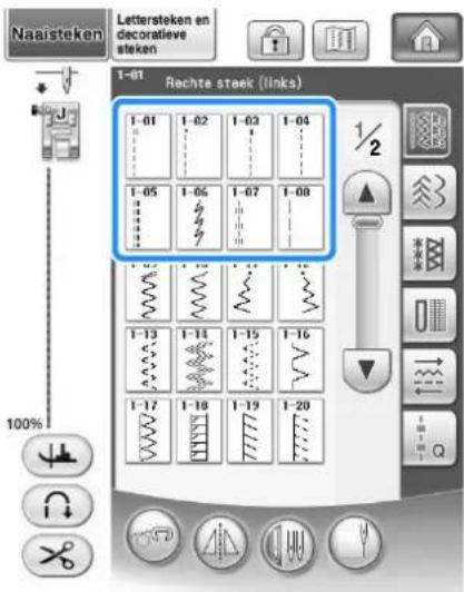 BROTHER Innov-is 1e - Selecteer een steek. - 1