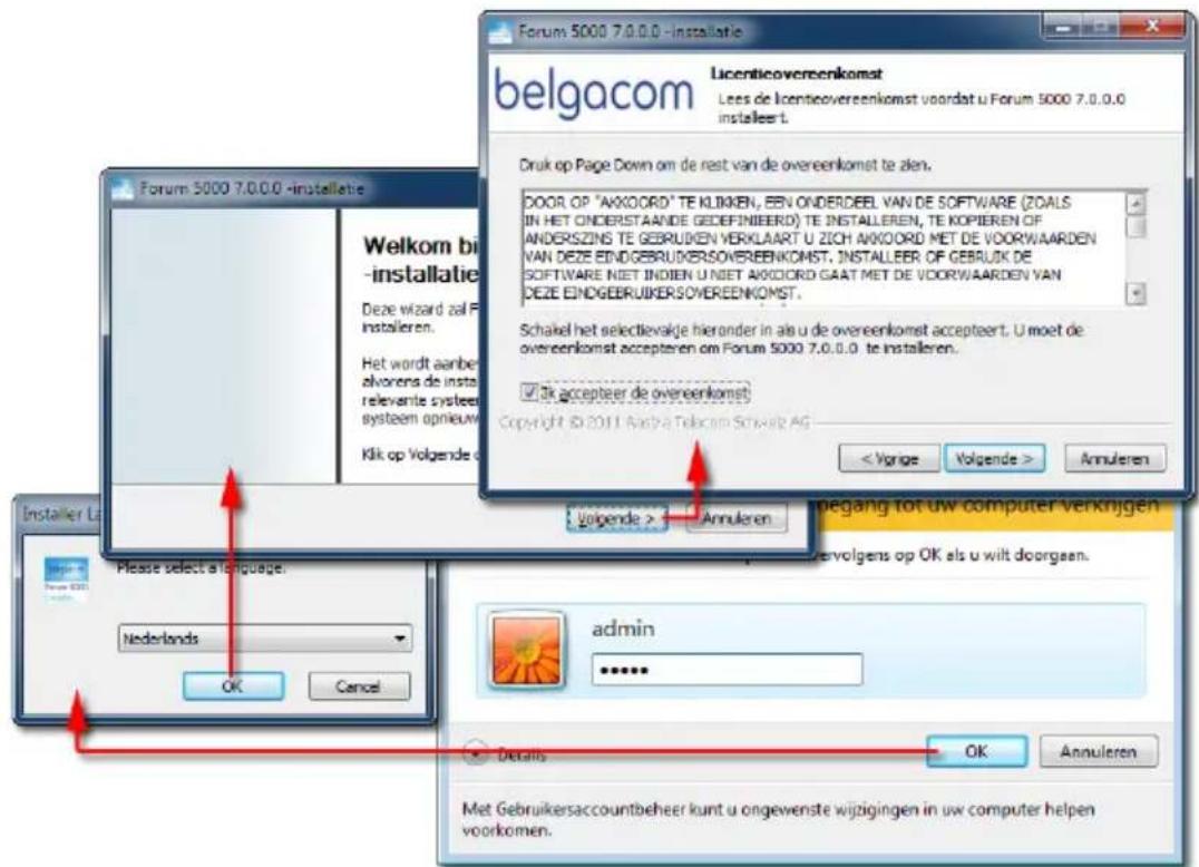 Forum 5000 7.0.0.0 -installatie belgacom Licentieovereenkomst Lees de licenteovereenkomst voordat u Forum 5000 7.0.0.0 installeert. Druk op Page Down om de rest van de overeenkomst te zien. DOOR OP 'AKKOORD' TE KLIJKEN, EEN ONDERDEEL VAN DE SOFTWARE (ZOALS IN HET ONDERSTAANDE GEDEFINIEERD) TE INSTAL…