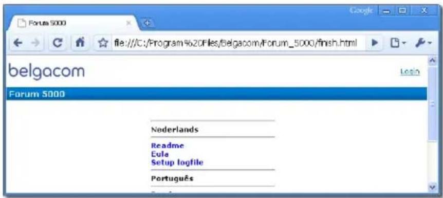 Belgacom Forum 5000 Nederlands Readme Eule Setup logfile Português