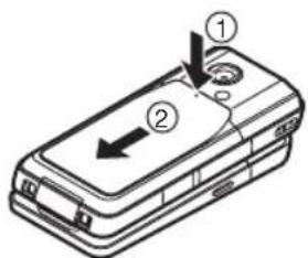 SHARP 903SH - De SIM-kaart en batterij plaatsen - 1