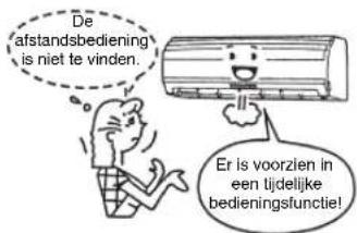 De afstandsbediening is niet te vinden. Er is voorzien in een lijdelijke bedieningsfunctie!
