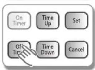On Timer Time Up Set Off Time Time Down Cancel