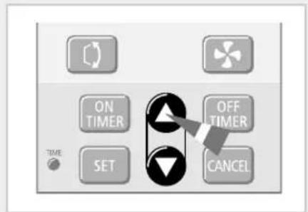 ON TIMER OFF TIMER SET CANCEL TIME