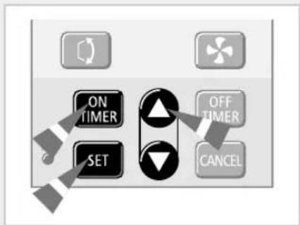ON TIMER SET OFF TIMER CANCEL