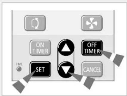 ON TIMER OFF TIMER TIME SET CANCEL