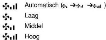 Automatisch (→→) Laag Middel Hoog