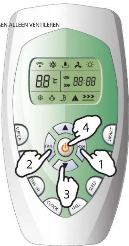 HISENSE AUD-18 - Ingestelde temperatuur - 4
