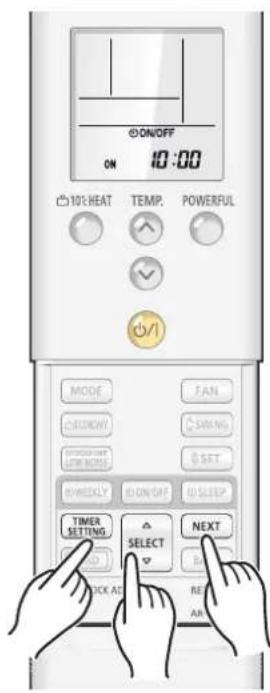 Fuji Electric AOYG7LUC - Gebruik van de ON TIMER of de OFF TIMER - 1