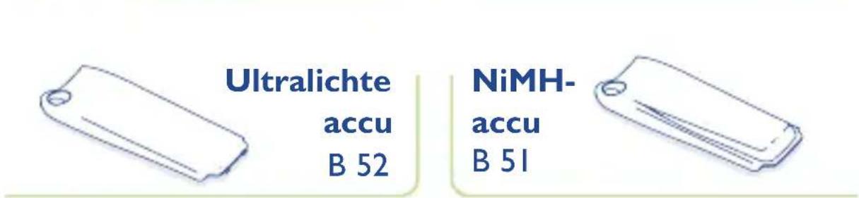 Ultralichte accu B 52 NiMH- accu B 51