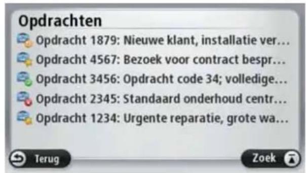 Opdrachten Opdracht 1879: Nieuwe klant, installatie ver... Opdracht 4567: Bezoek voor contract bespr... Opdracht 3456: Opdracht code 34; volledige... Opdracht 2345: Standaard onderhoud centr... Opdracht 1234: Urgente reparatie, grote wa...