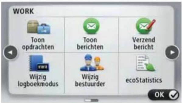 WORK Toon opdrachten Toon berichten Verzend bericht Wijzig logboekmodus Wijzig bestuurder ecoStatistics OK ✓