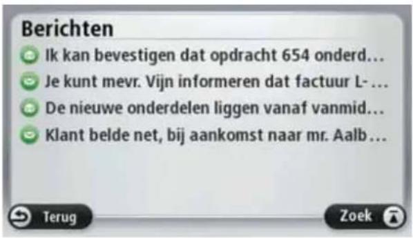 Berichten Ik kan bevestigen dat opdracht 654 onderd... Je kunt mevr. Vijn informeren dat factuur L-... De nieuwe onderdelen liggen vanaf vanmid... Klant belde net, bij aankomst naar mr. Aalb...