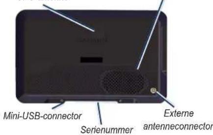 Mini-USB-connector Serienummer Externe antenneconnector