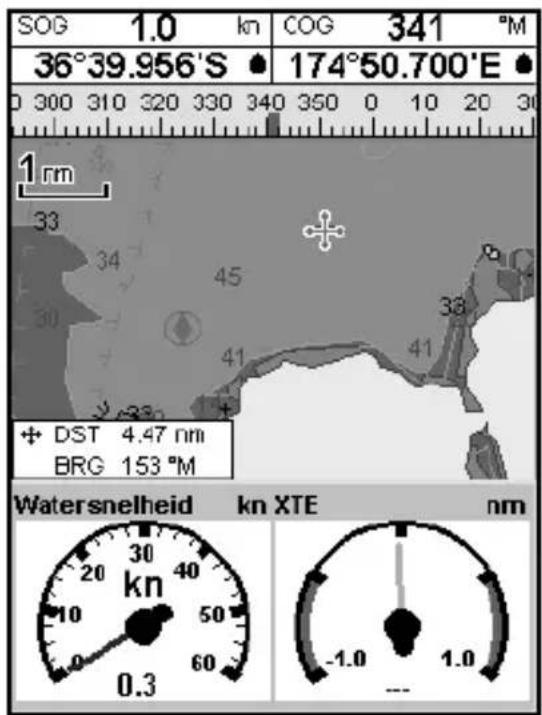 SOG 1.0 kn COG 341 °M 36°39.956'S ● 174°50.700'E ● 0 300 310 320 330 340 350 0 10 20 30 1 nm 33 34 45 30 41 38 + DST 4.47 nm BRG 153 °M Watersnelheid kn XTE nm 20 30 kn 10 50 0 60 0.3 -1.0 1.0 ---