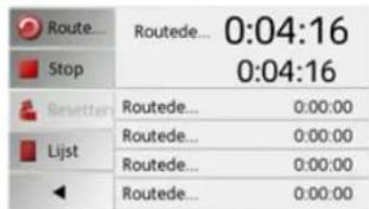 Route... Routede... 0:04:16 Stop 0:04:16 Rsetter... Lijst Routede... 0:00:00 Routede... 0:00:00 Routede... 0:00:00 Routede... 0:00:00