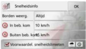 Snelheidsinfo Borden weerg. Altijd In beb. kom 10 km/h Buiten beb. kom5 km/h Voorwaardel. snelheidslimieten