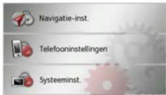 Navigatie-inst. Telefooninstellingen Systeeminst.
