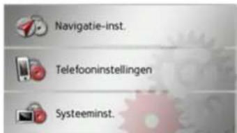 Navigatie-inst. Telefooninstellingen Systeeminst.