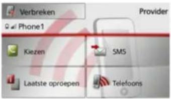 Verbreken Phone1 Kiezen SMS Laatste opröepen Telefoons Provider