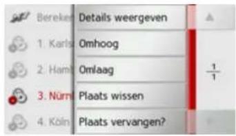 Bereken Details weergeven 1. Karls Omhoog 2. Haml Omlaag 3. Nürn Plaats wissen 4. Köln Plaats vervangen?