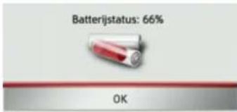 Batterijstatus: 66% OK